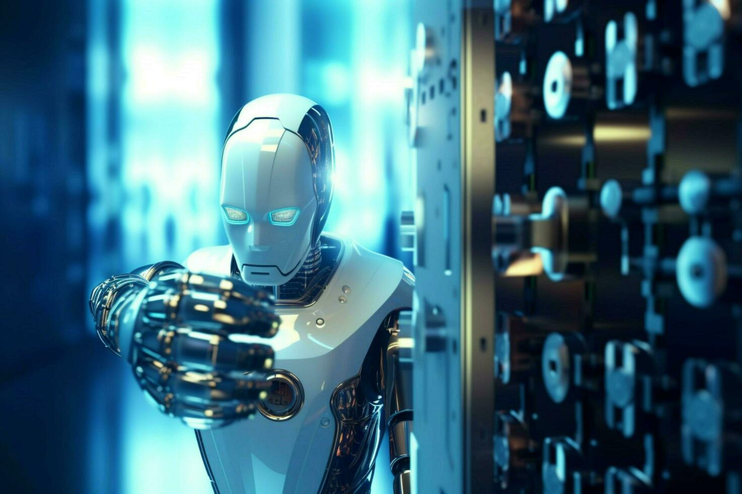 robot electronic access authentication system tec photo