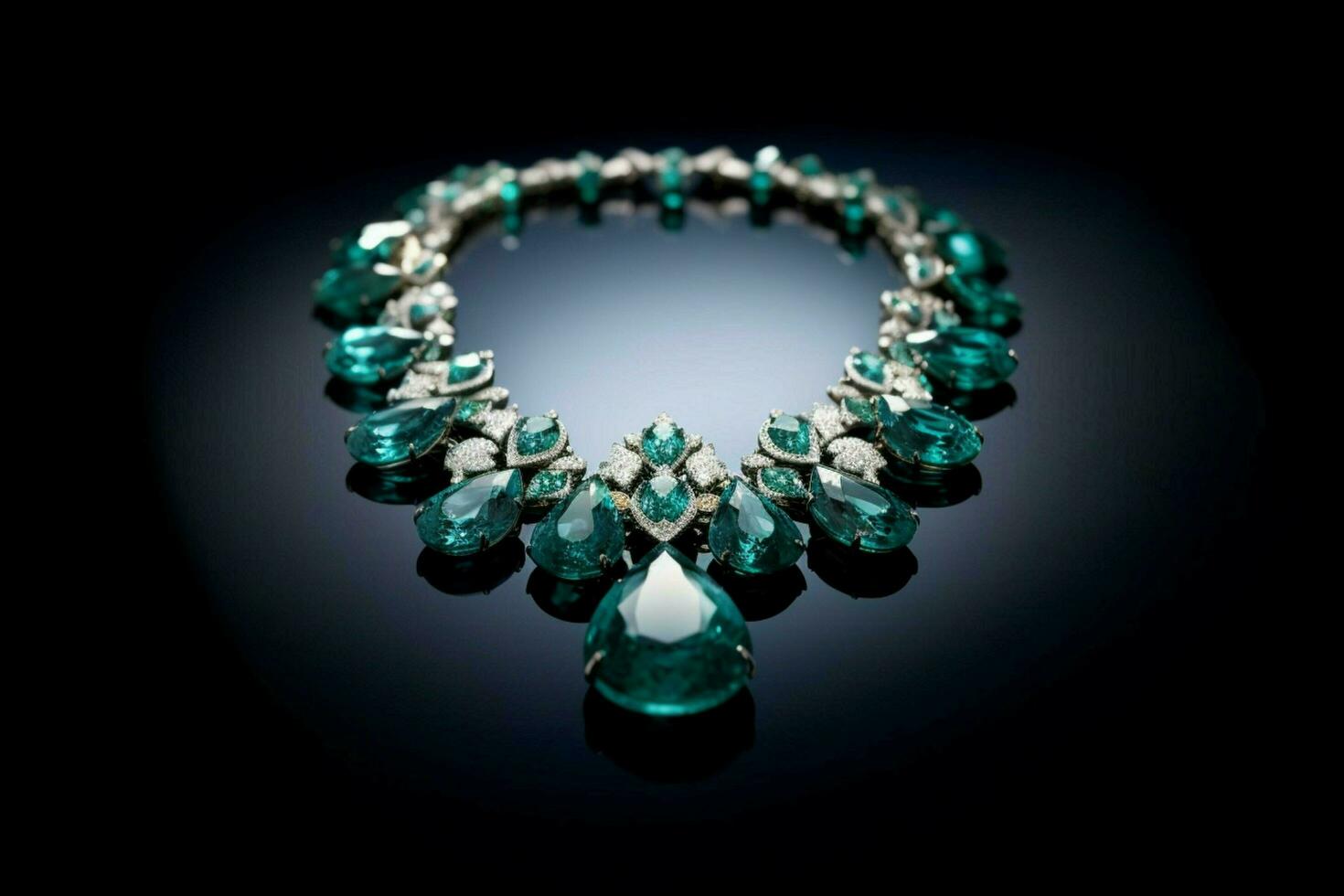 shiny gemstone necklace reflects elegance and glamo photo