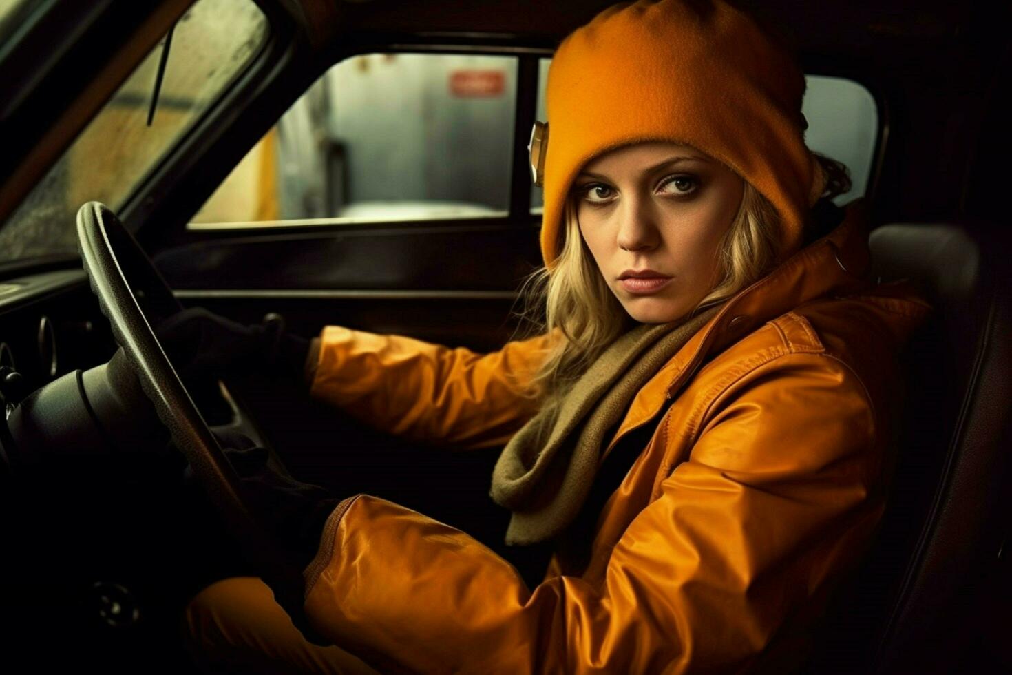 taxi driver girl photo