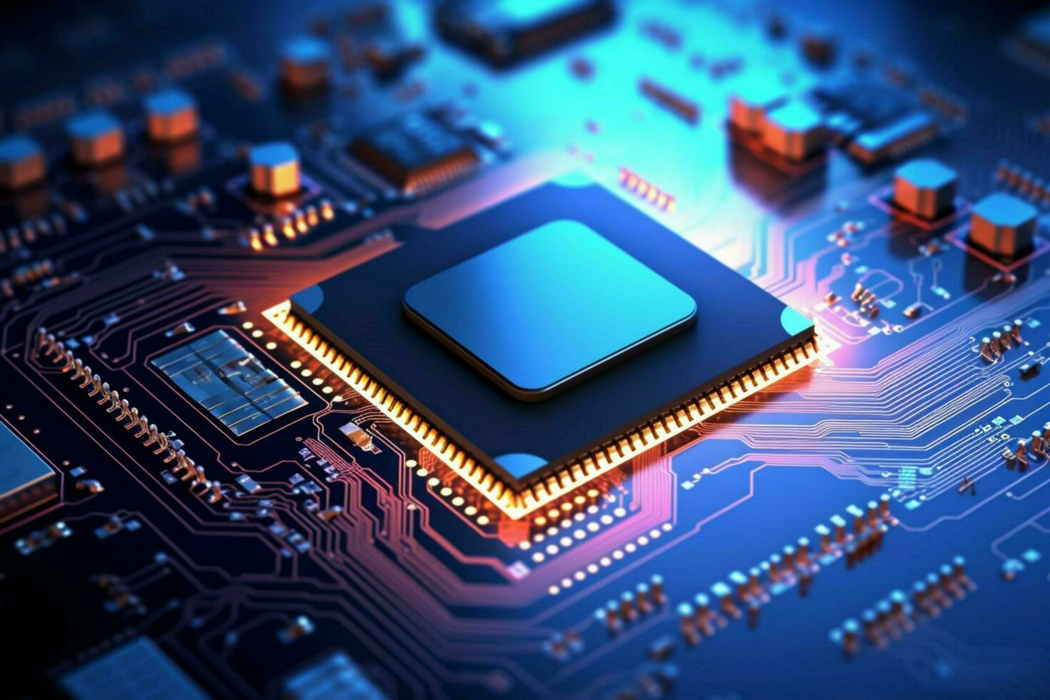 technology circuit processor with microchip photo