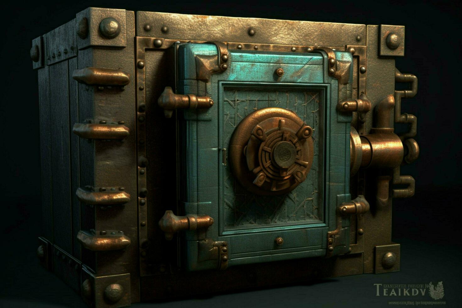 thief bank safe door photo