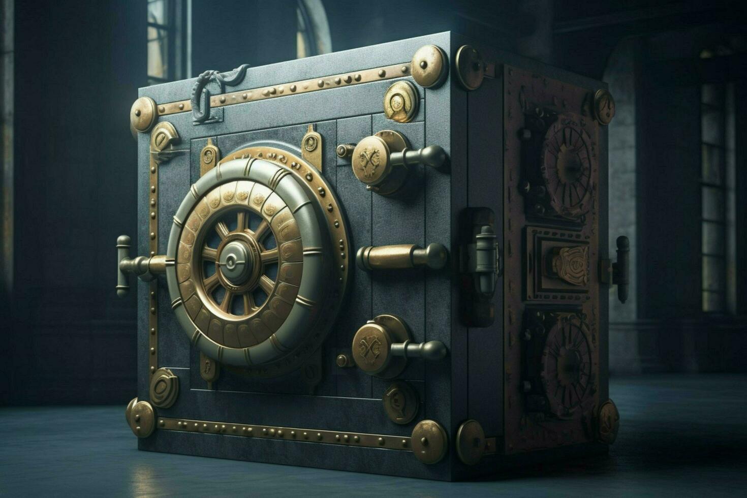 thief bank safe door photo