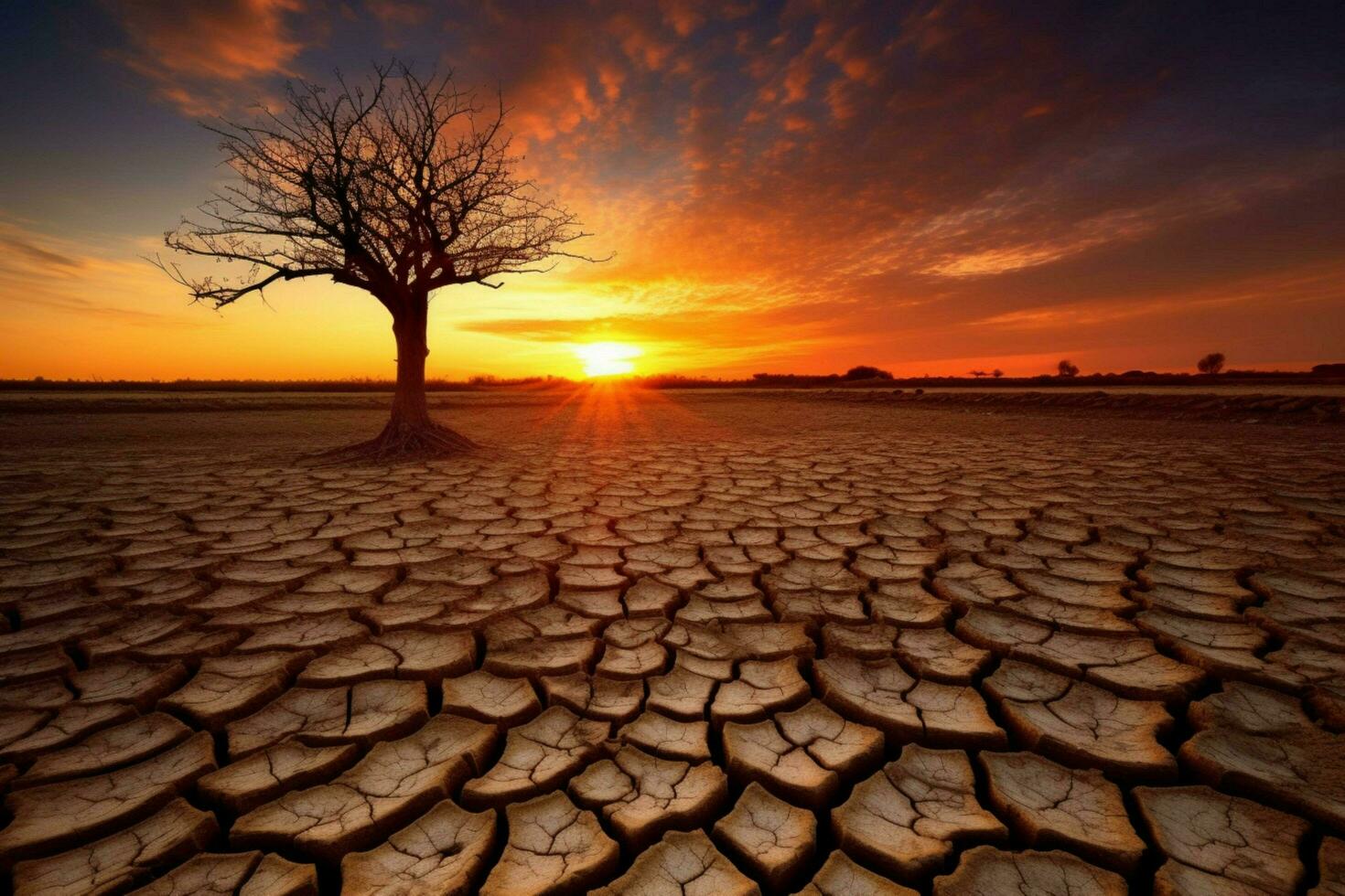 tree grow drought sunset photo