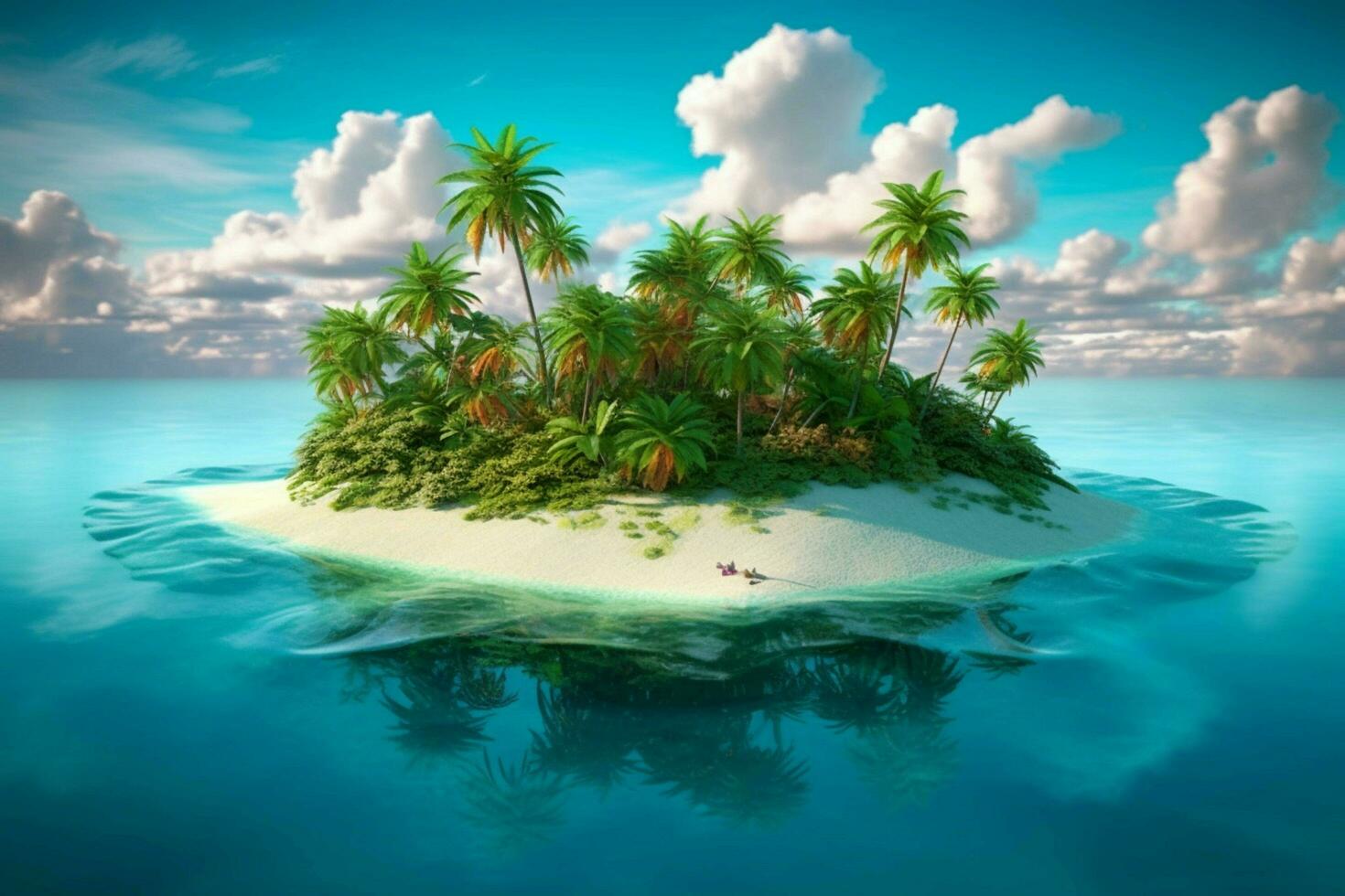 tropical island sea photo