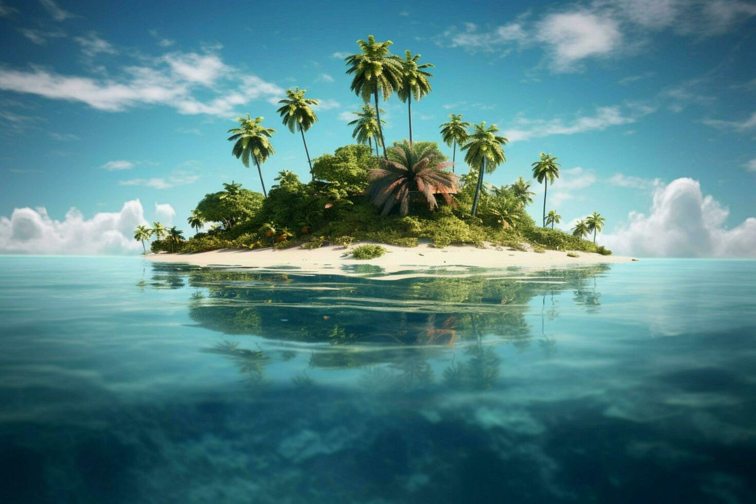 tropical island sea photo