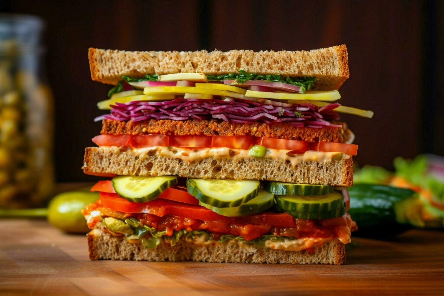 try a tasty and colorful vegan sandwich full of v photo