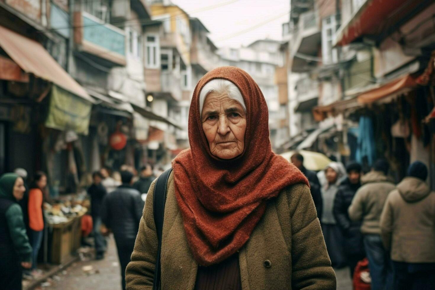 turk woman turkish city photo