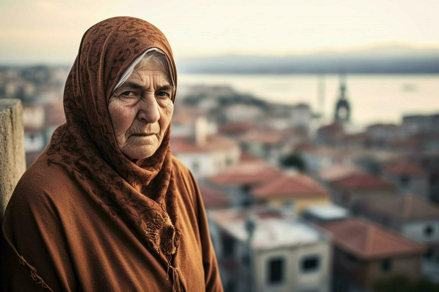 turk woman turkish city photo