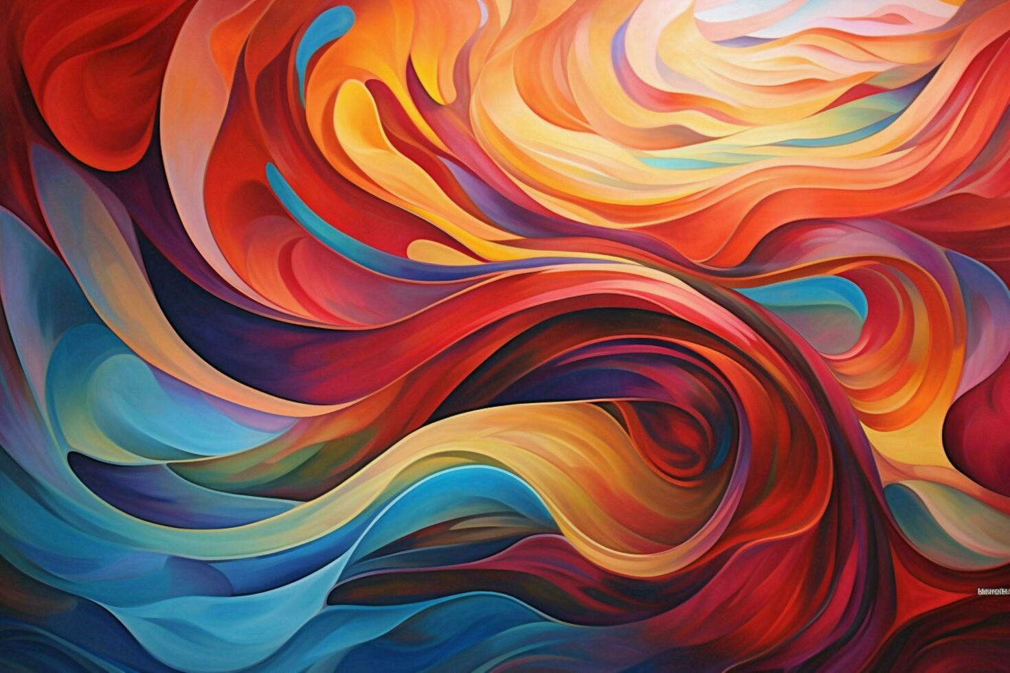 vibrant colors in smooth waves of abstract beauty photo