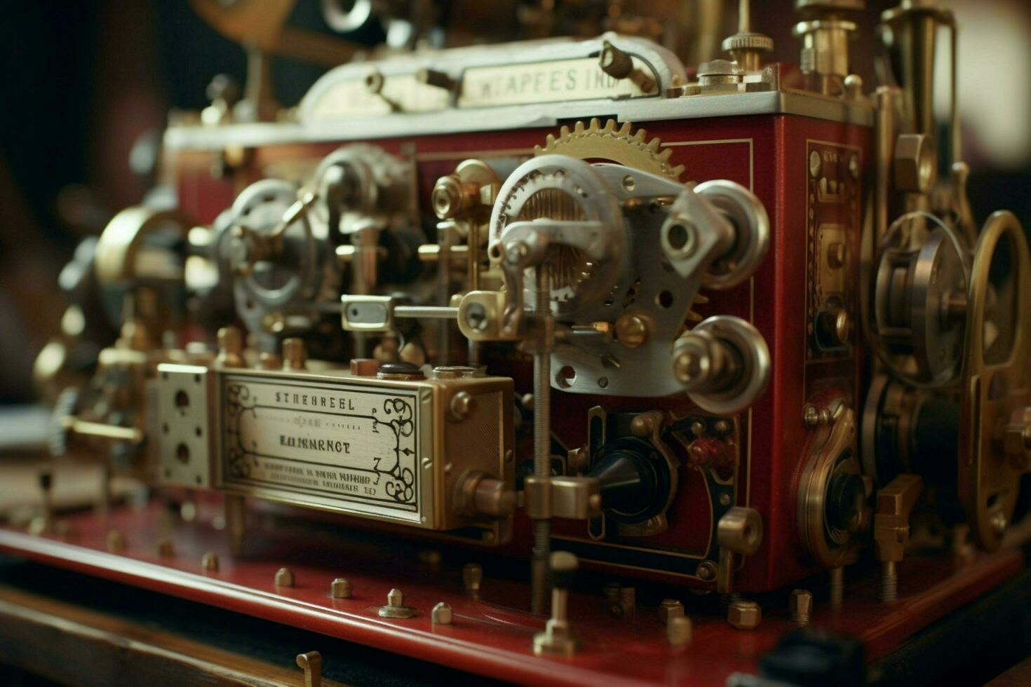 vintage machine closeup photo