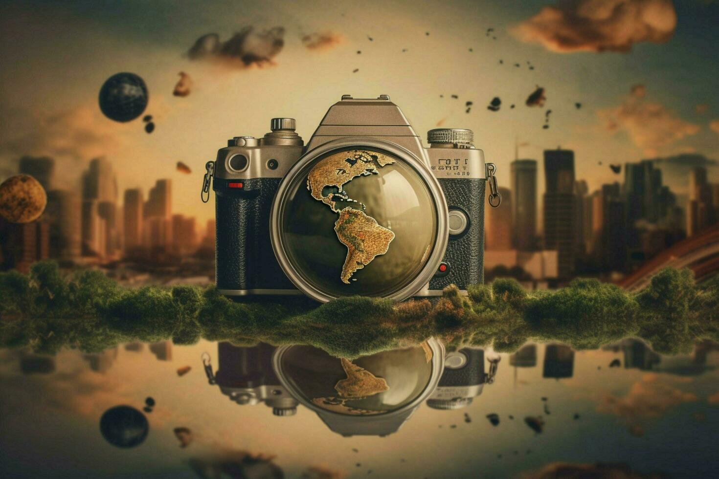 fondo del día mundial de la fotografía foto