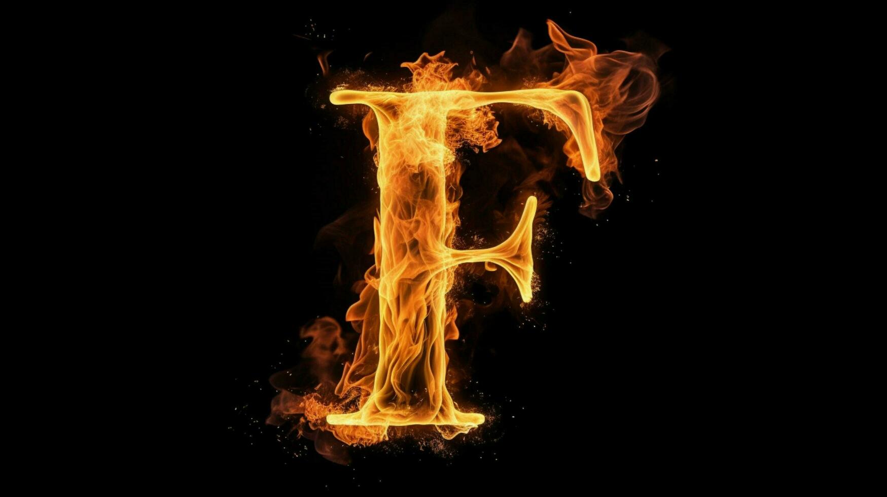 a black background with a fire and the word fire photo