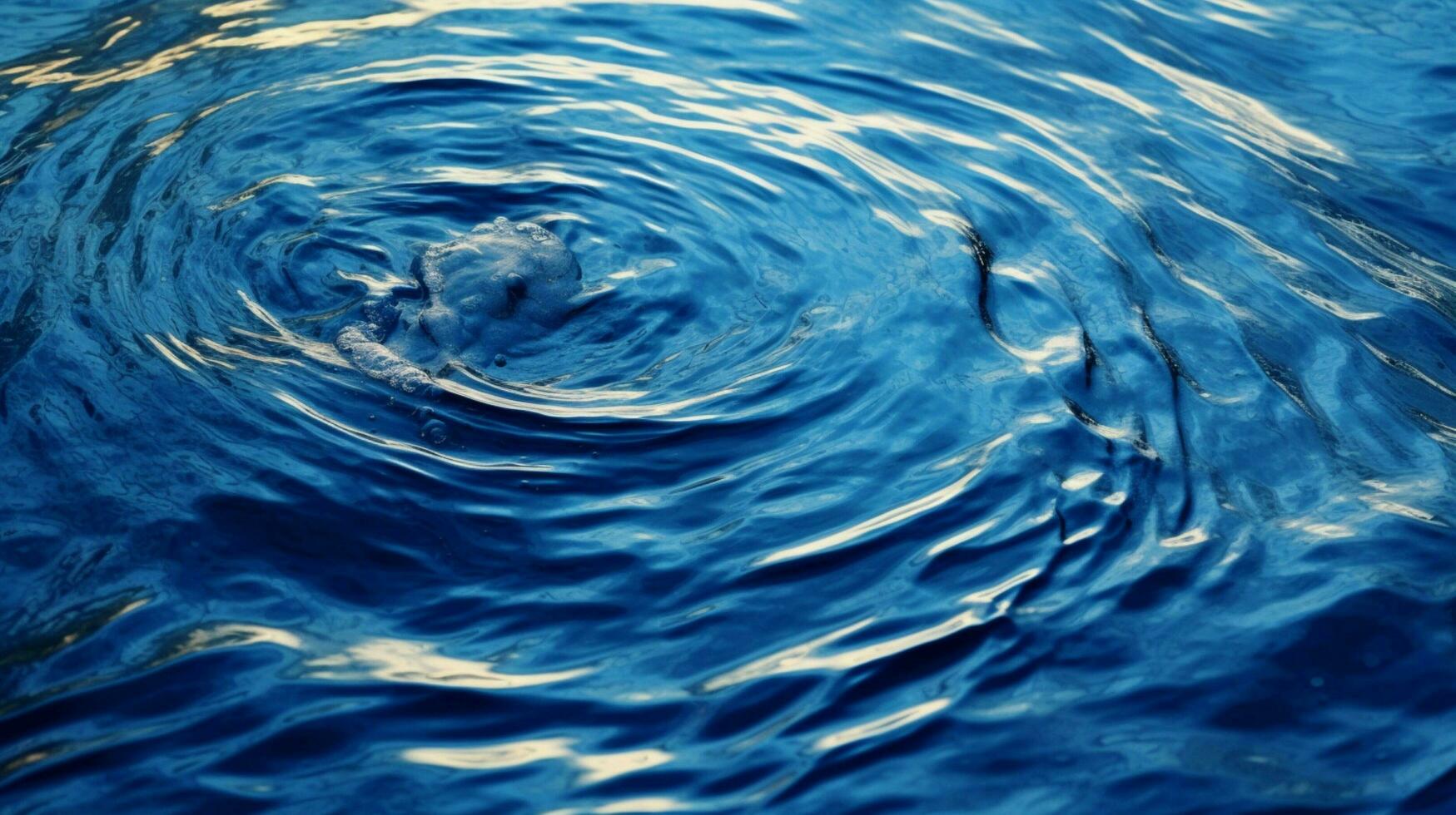 a blue water with ripples in the water photo