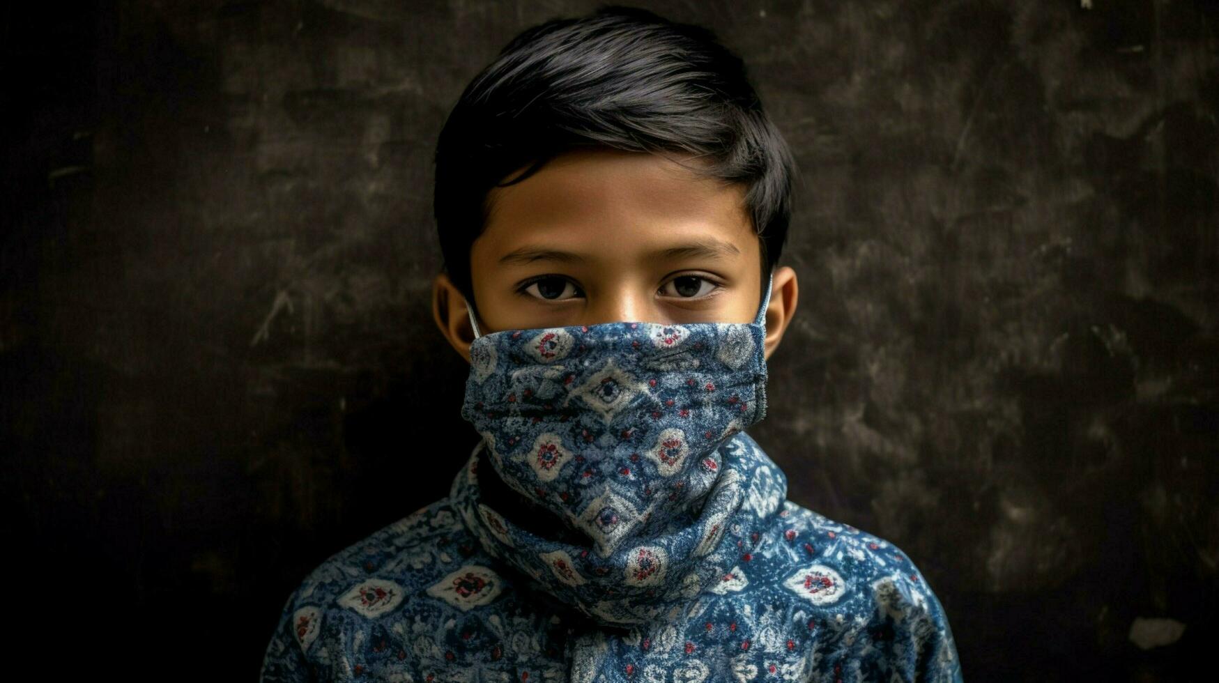 a boy wearing protective mask covid 19 mask wearing photo