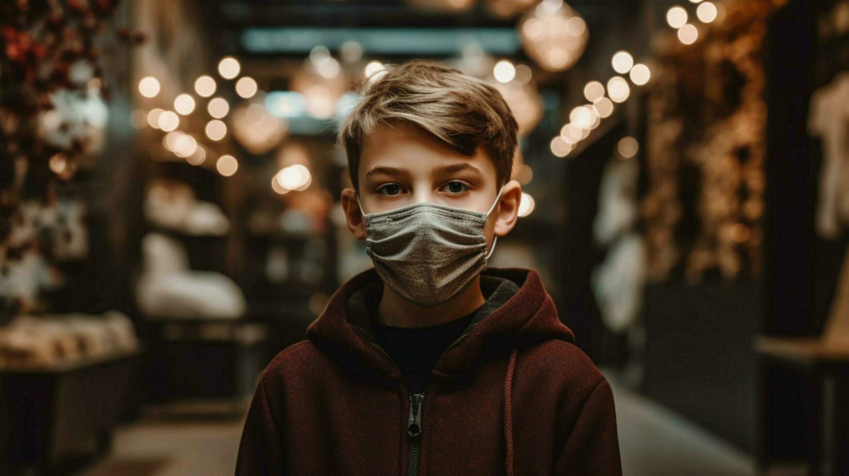 a boy wearing protective mask covid 19 mask wearing photo