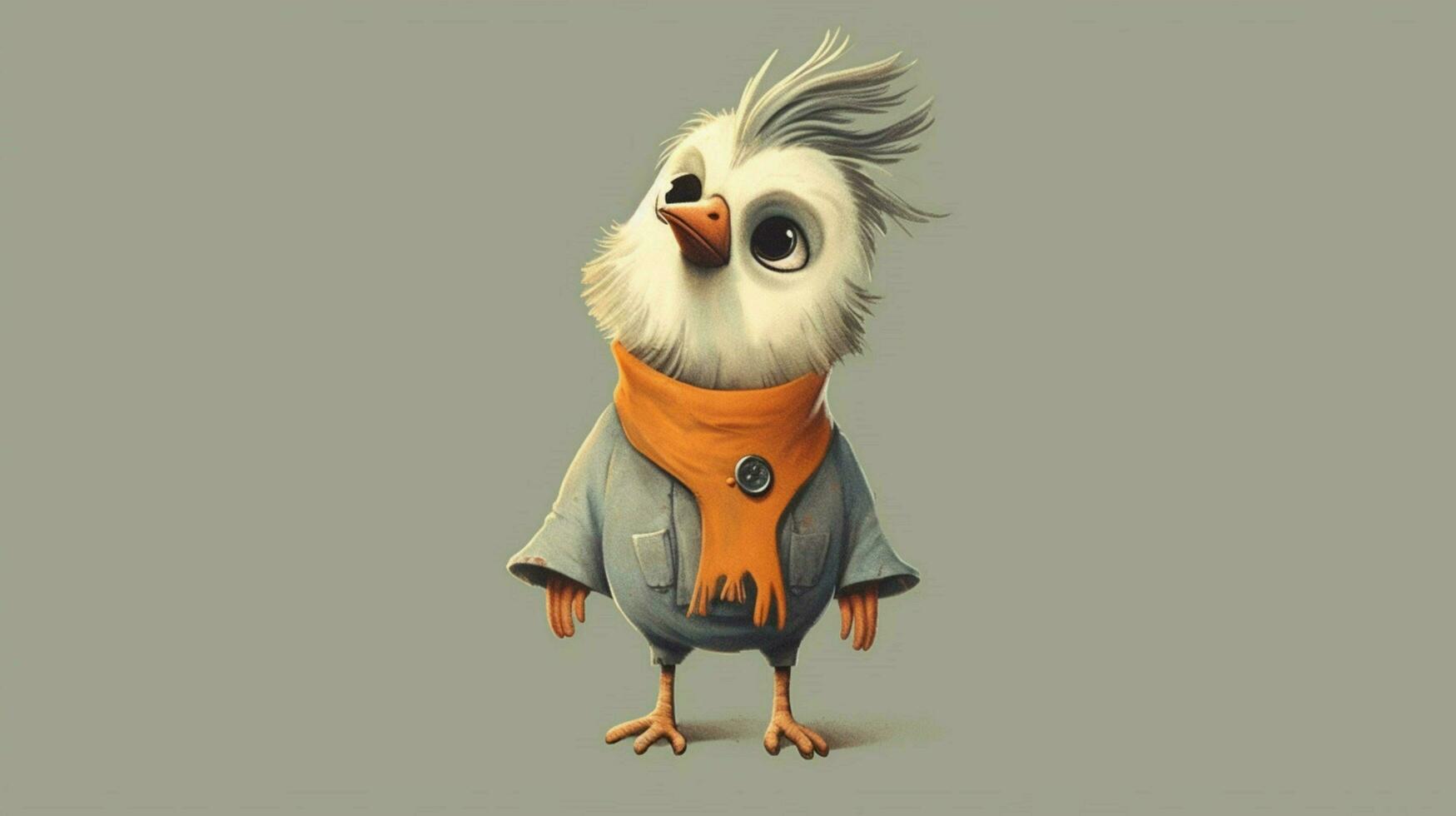 a cartoon of a bird with a shirt that saysim a bi photo
