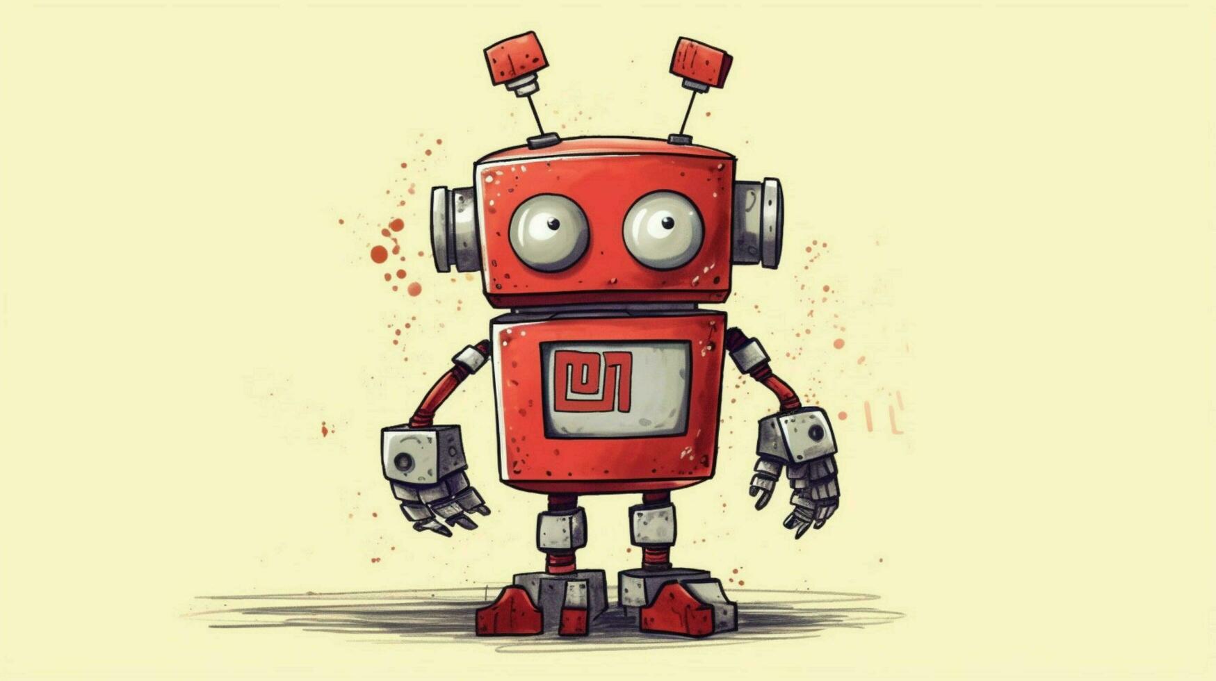 a cartoon of a robot with the word lg on it photo