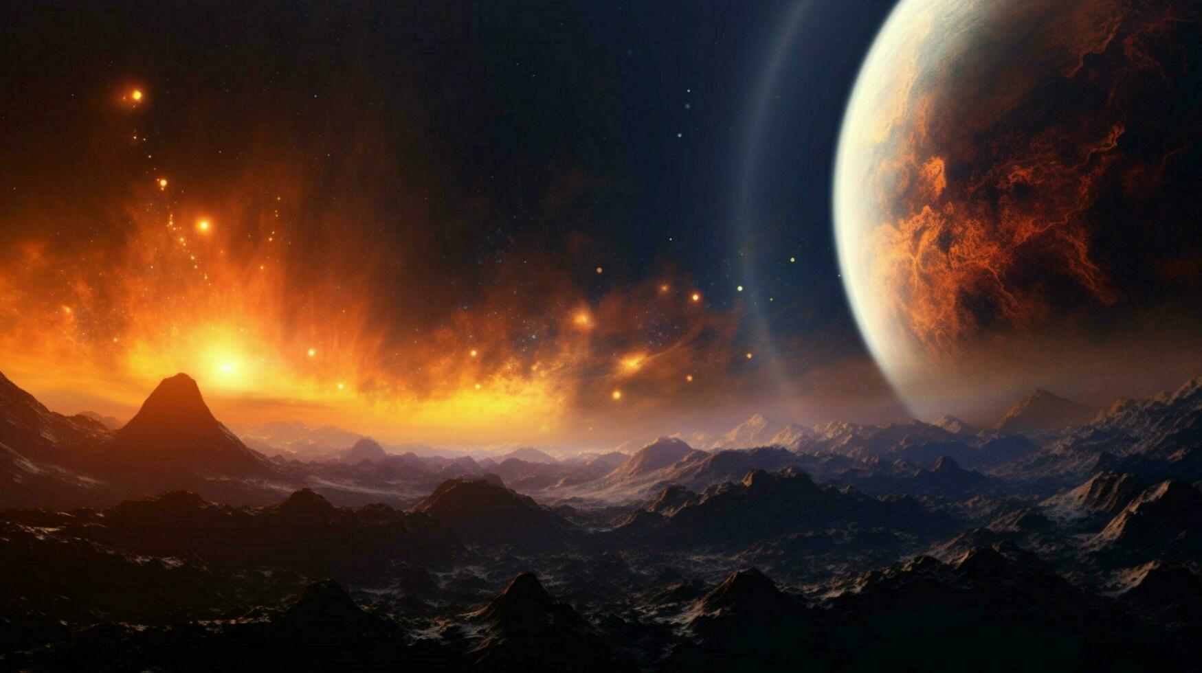 a distant star with a view of its dust and gas photo