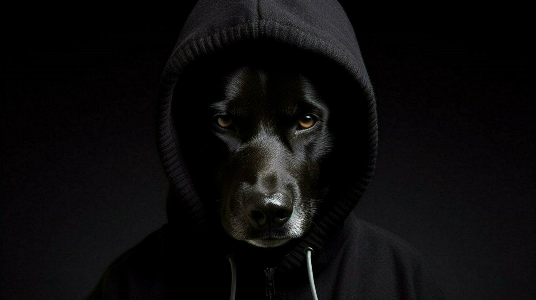 a dog in a hoodie photo