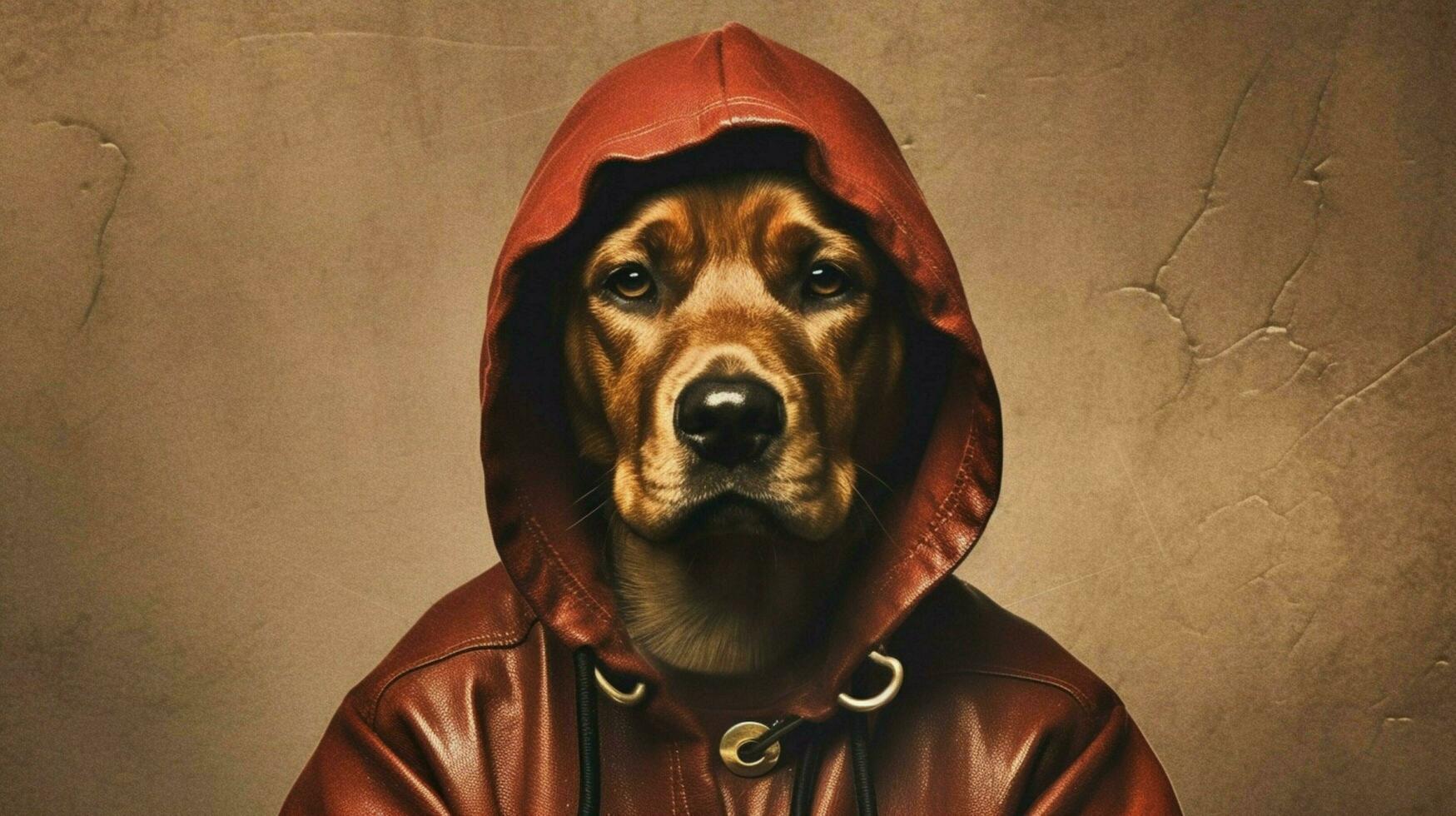 a dog in a hoodie photo