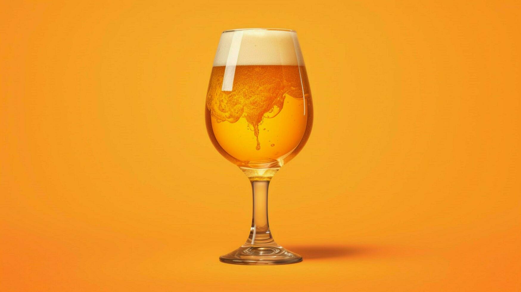 a glass of beer with a liquid in it photo