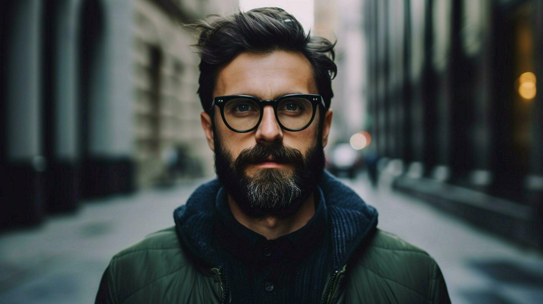 a man wearing a pair of glasses with the brand na photo