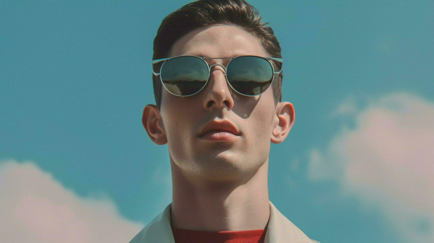 un hombre con Gafas de sol ese dice Gafas de sol en eso foto