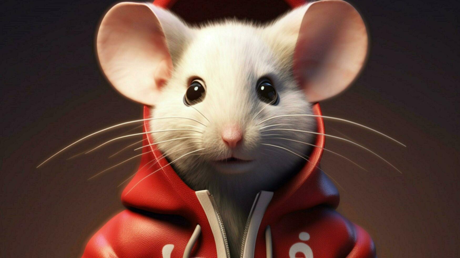 a mouse wearing a hoodie and a hoodie photo