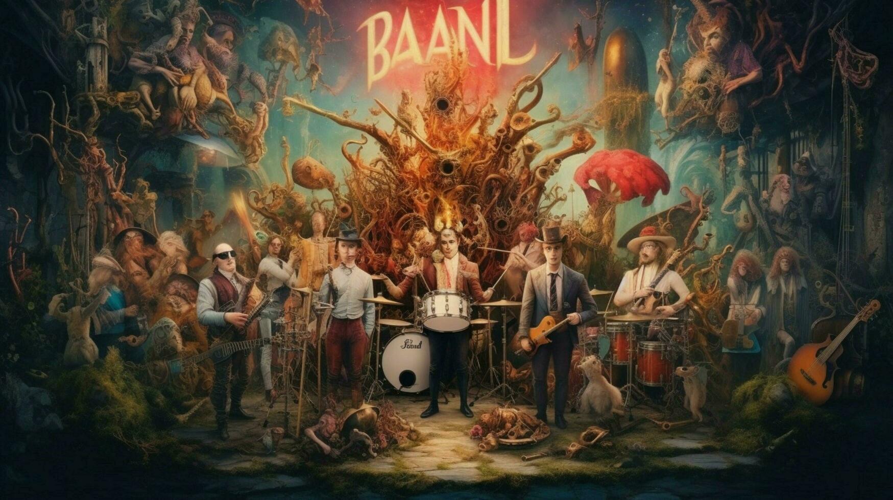 a poster for a band called the bands album 30649641 Stock Photo at Vecteezy