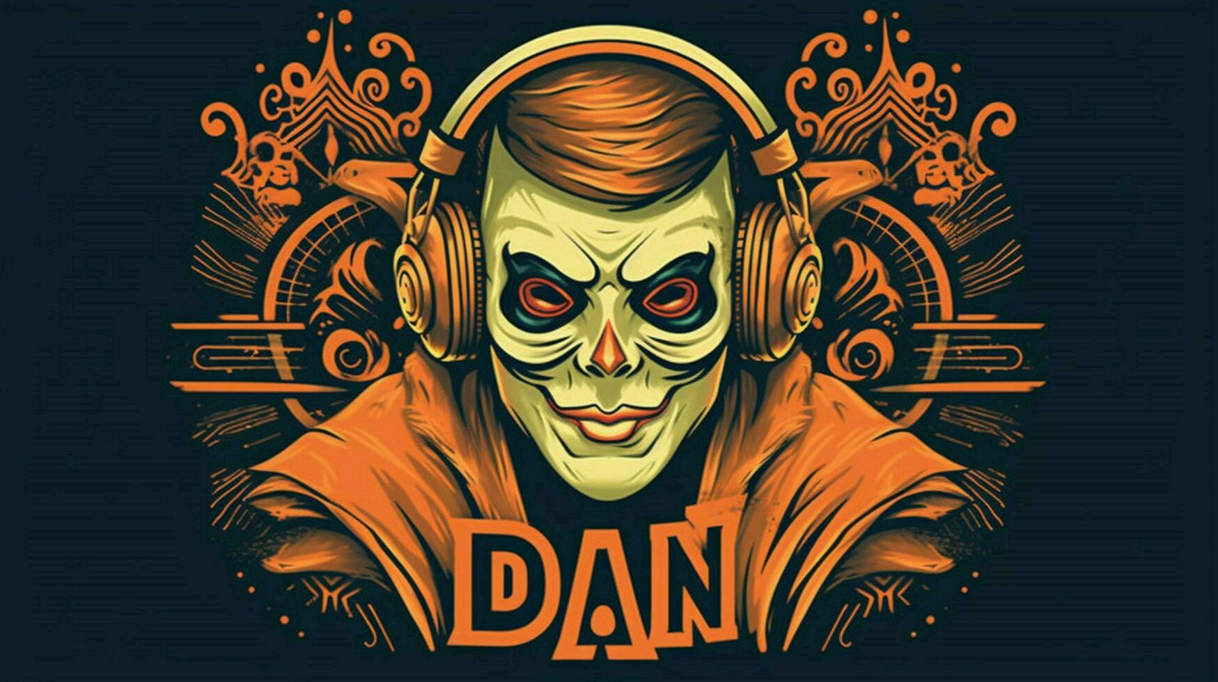 a poster for a dj with a mask and the word dj on photo