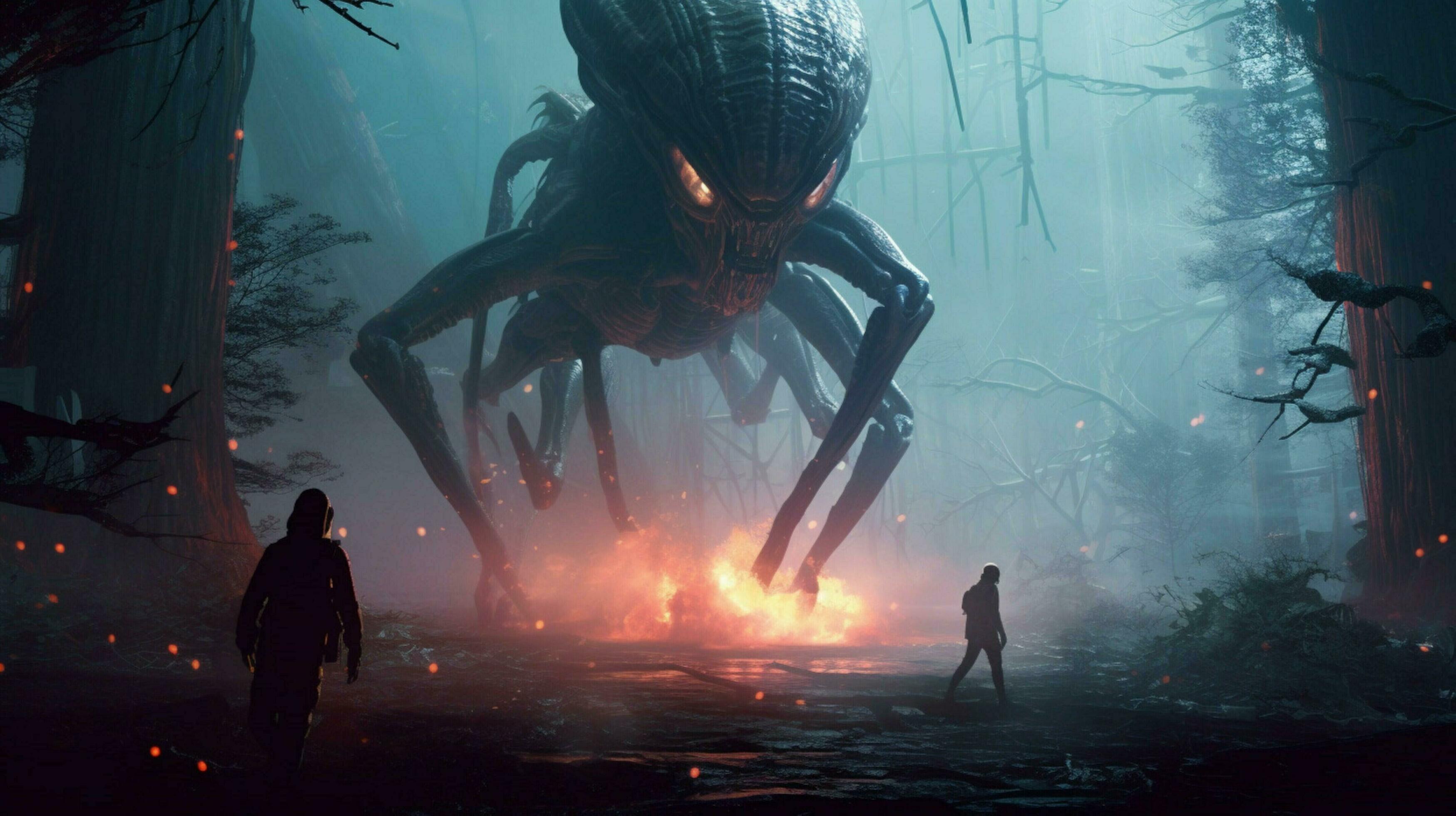 a poster for a game called alien 30649699 Stock Photo at Vecteezy