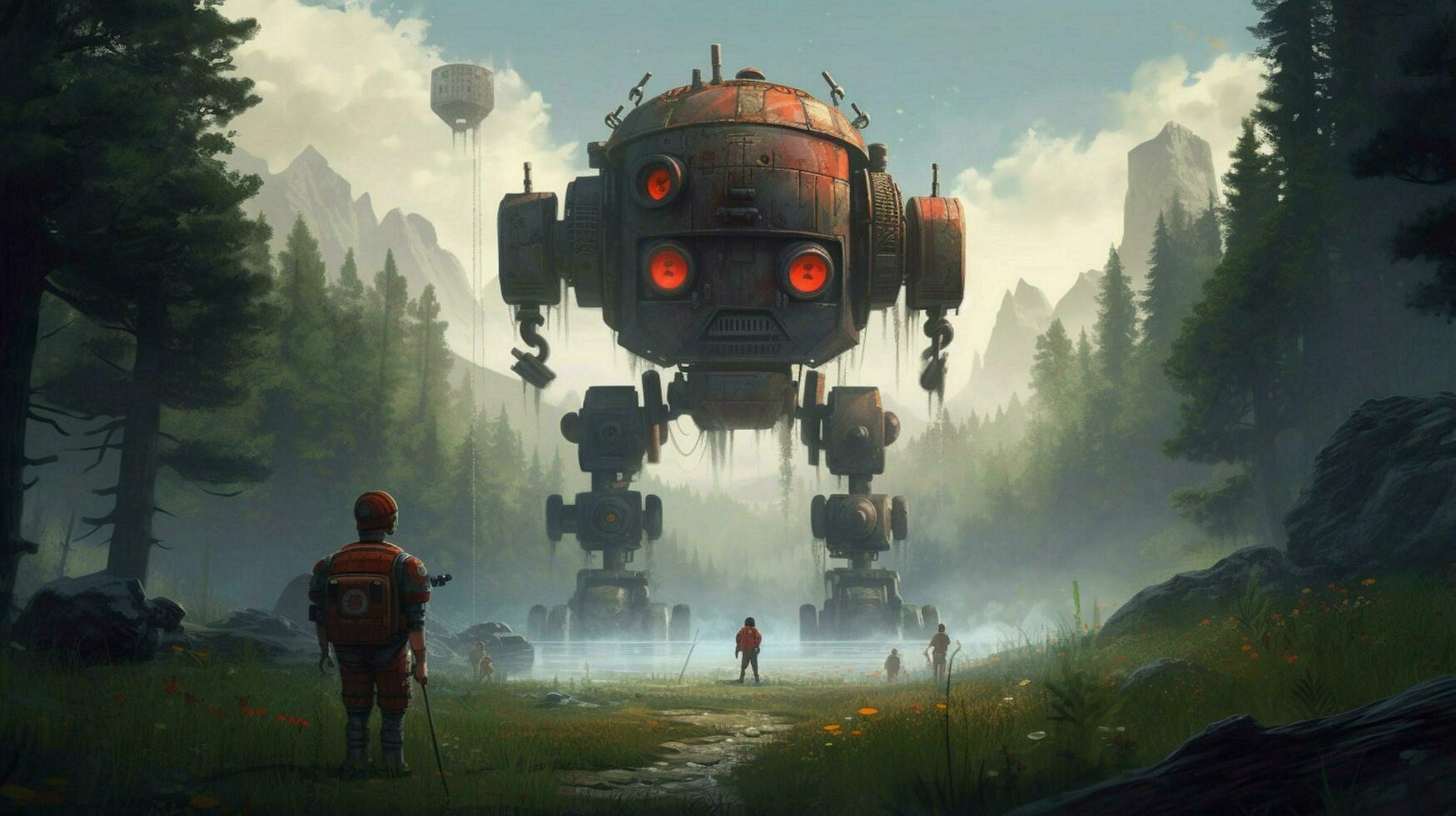 a poster for a game called the robot photo