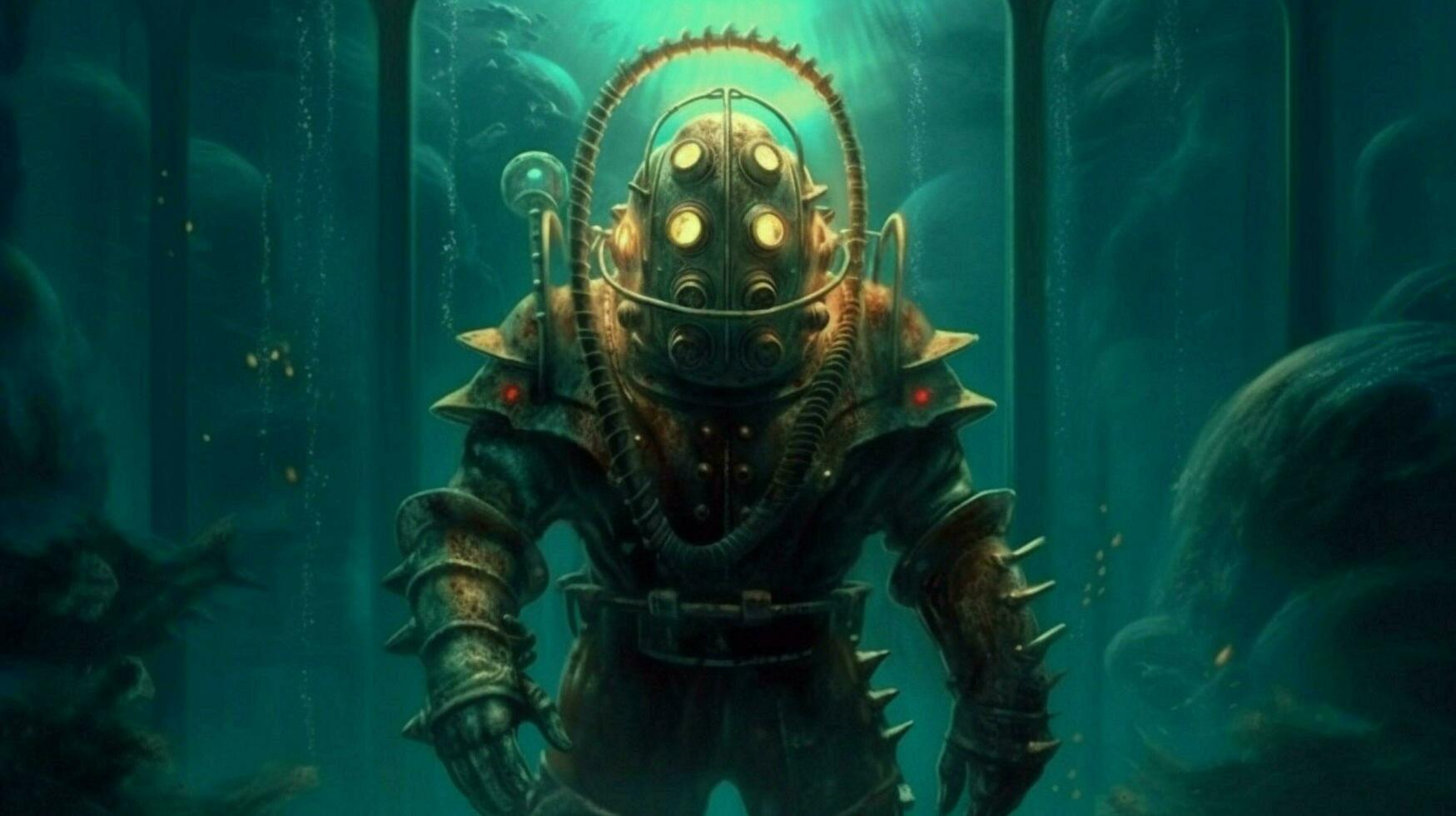 a poster for a movie called bioshock 30649758 Stock Photo at Vecteezy