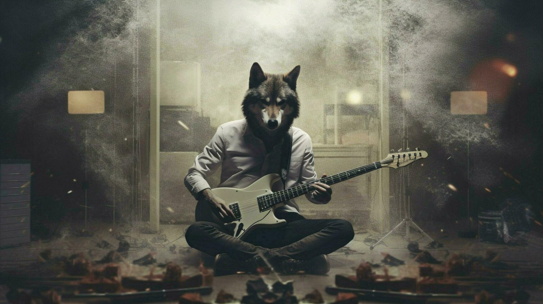 un póster para un música vídeo llamado el lobo foto