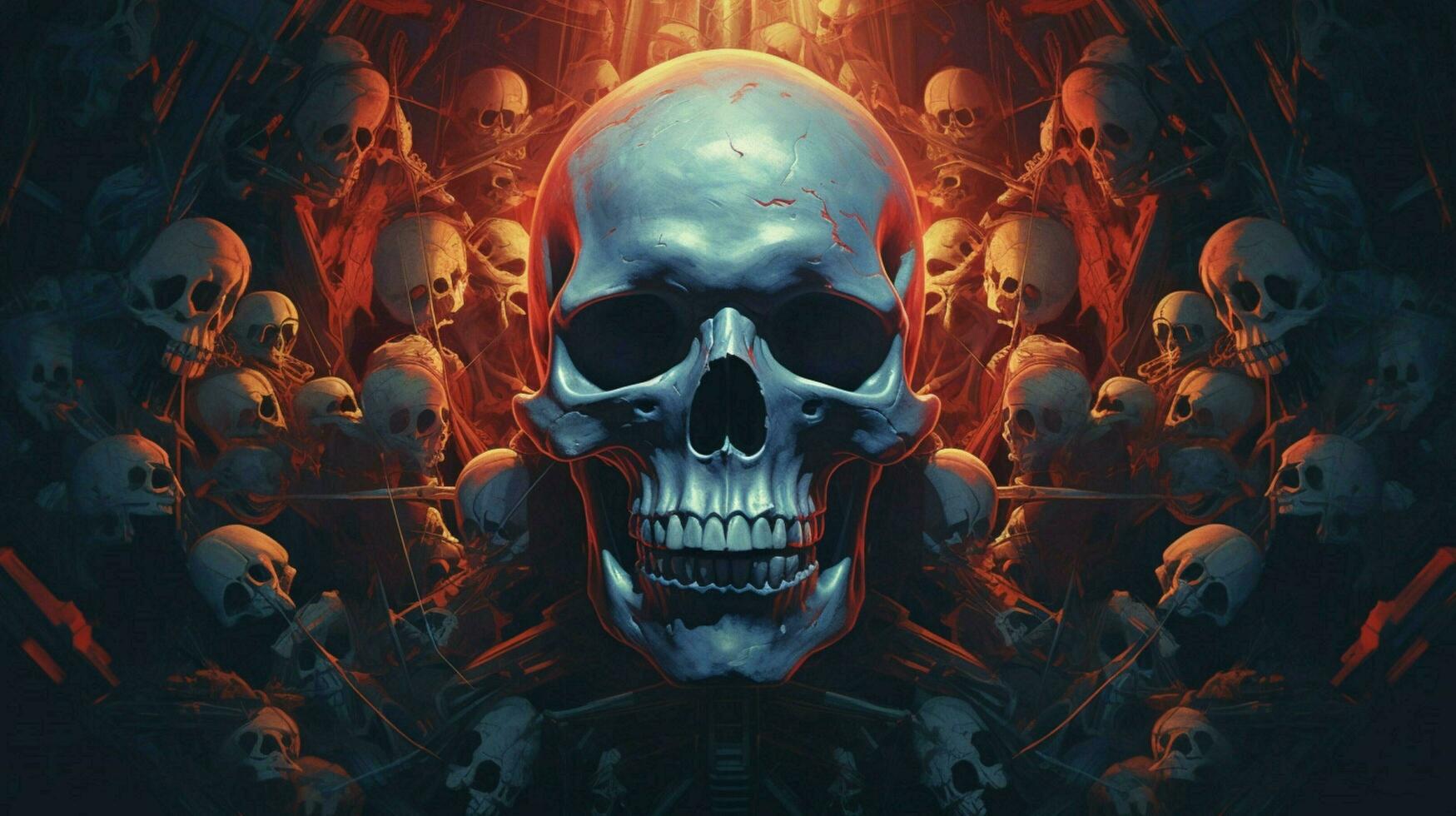 a poster for a video game called the skull photo