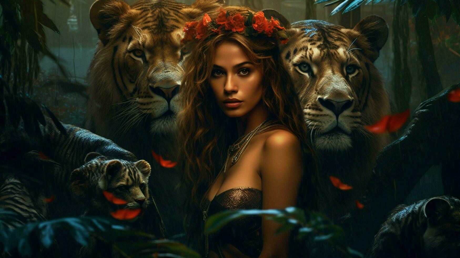 a poster for the movie queen of the jungle photo