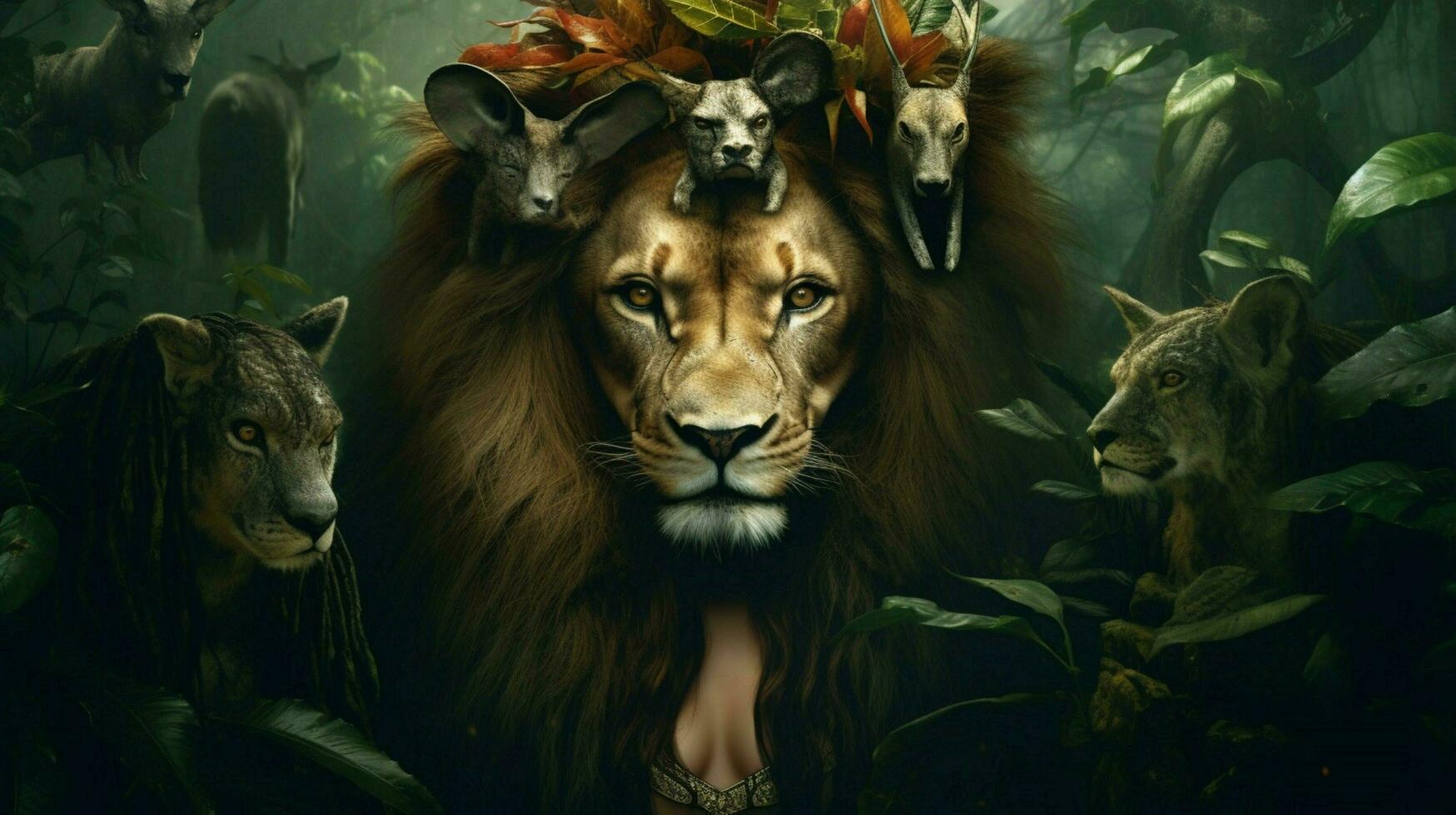 a poster for the movie queen of the jungle photo