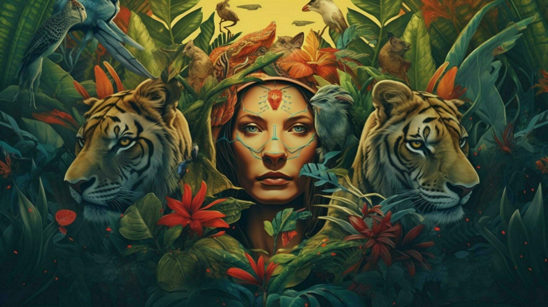 a poster for the movie queen of the jungle photo