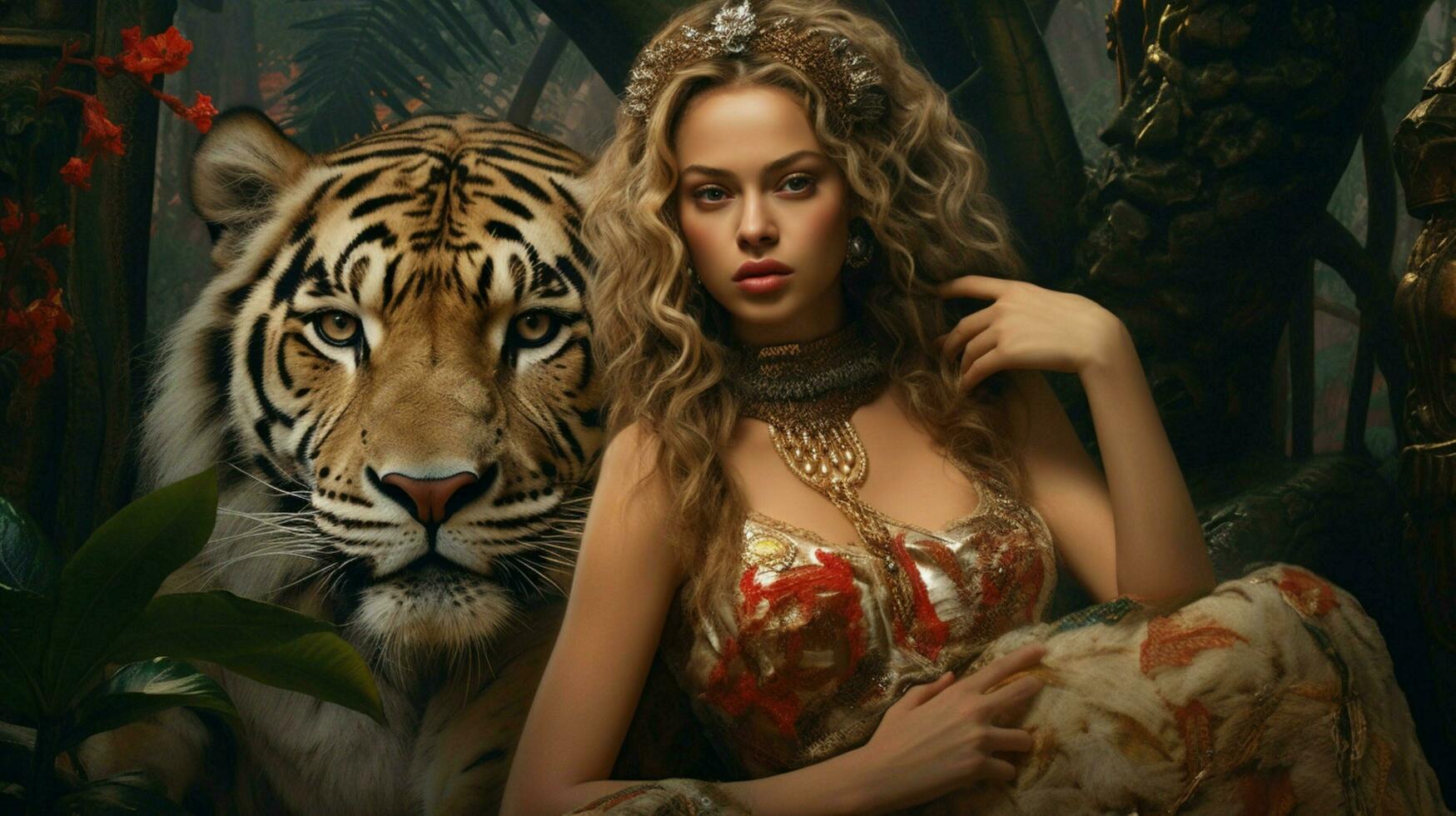 a poster for the movie queen of the jungle photo