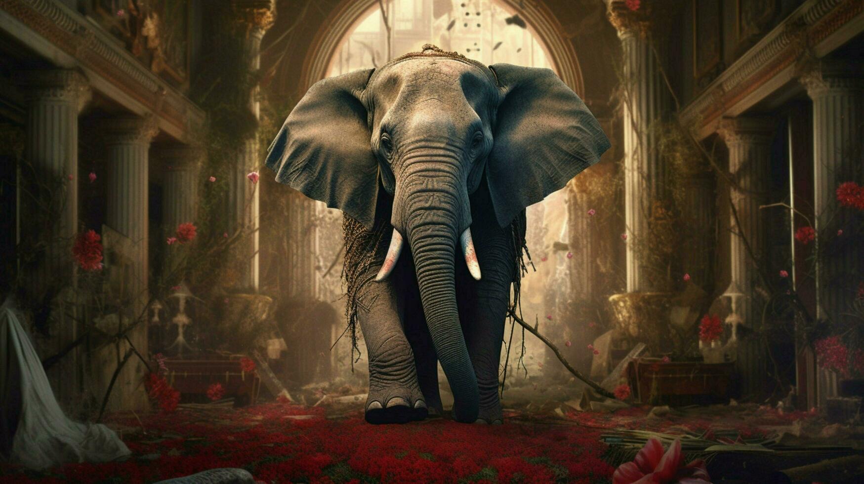 a poster that says elephant on it photo