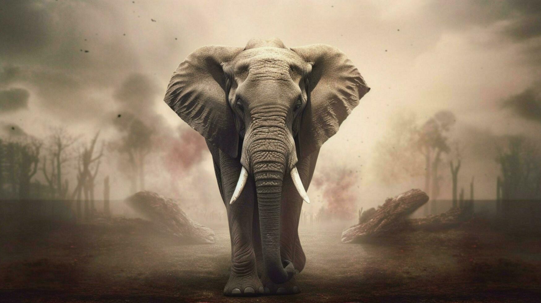 a poster that says elephant on it photo