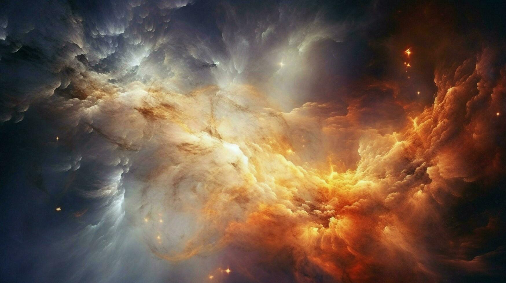a star being born with a stream of gas and dust photo