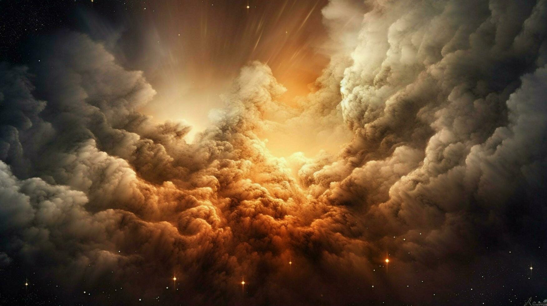 a star being born with a view of the dust and gas photo