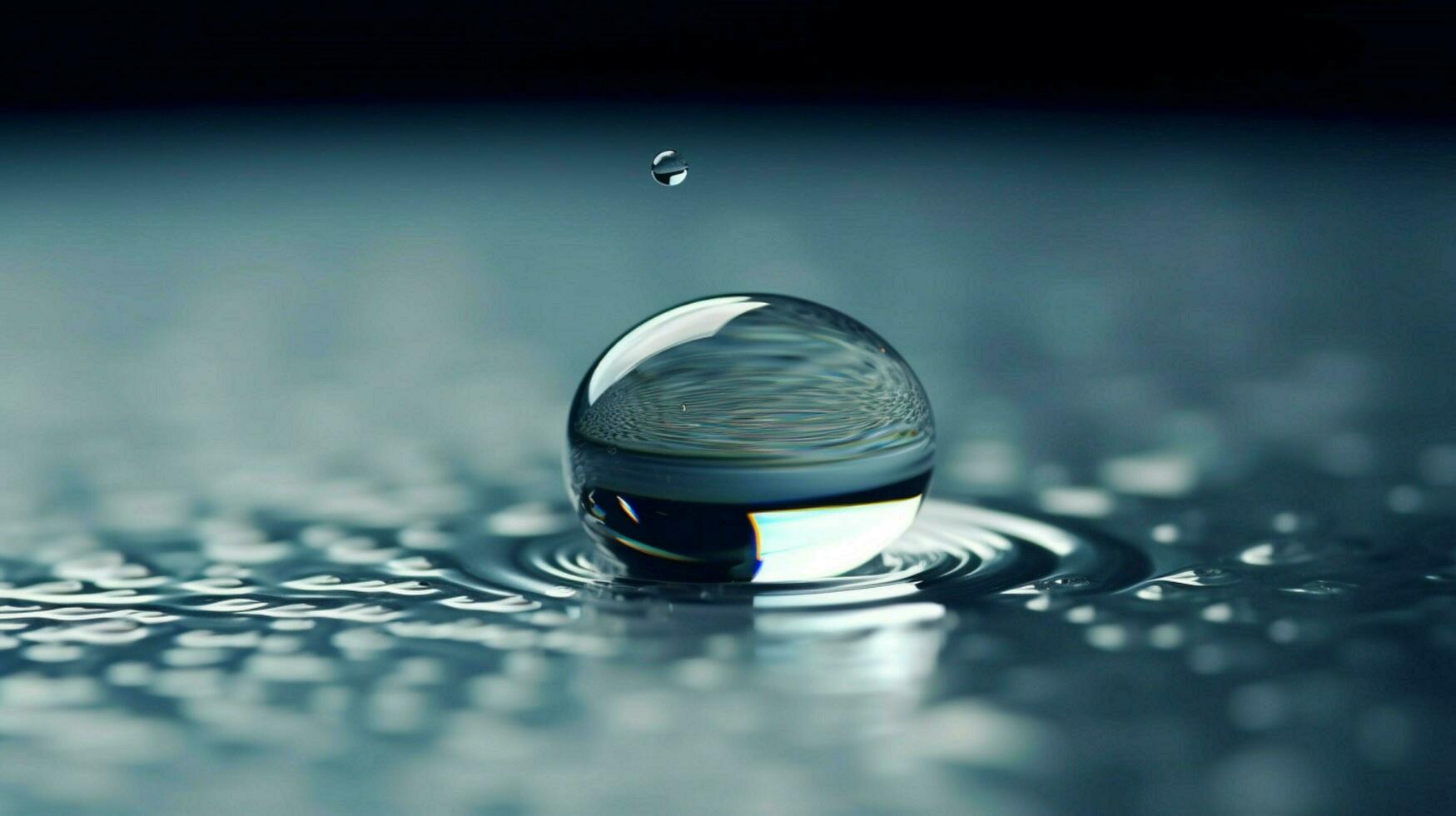 un agua gotita con el agua gotita en eso foto