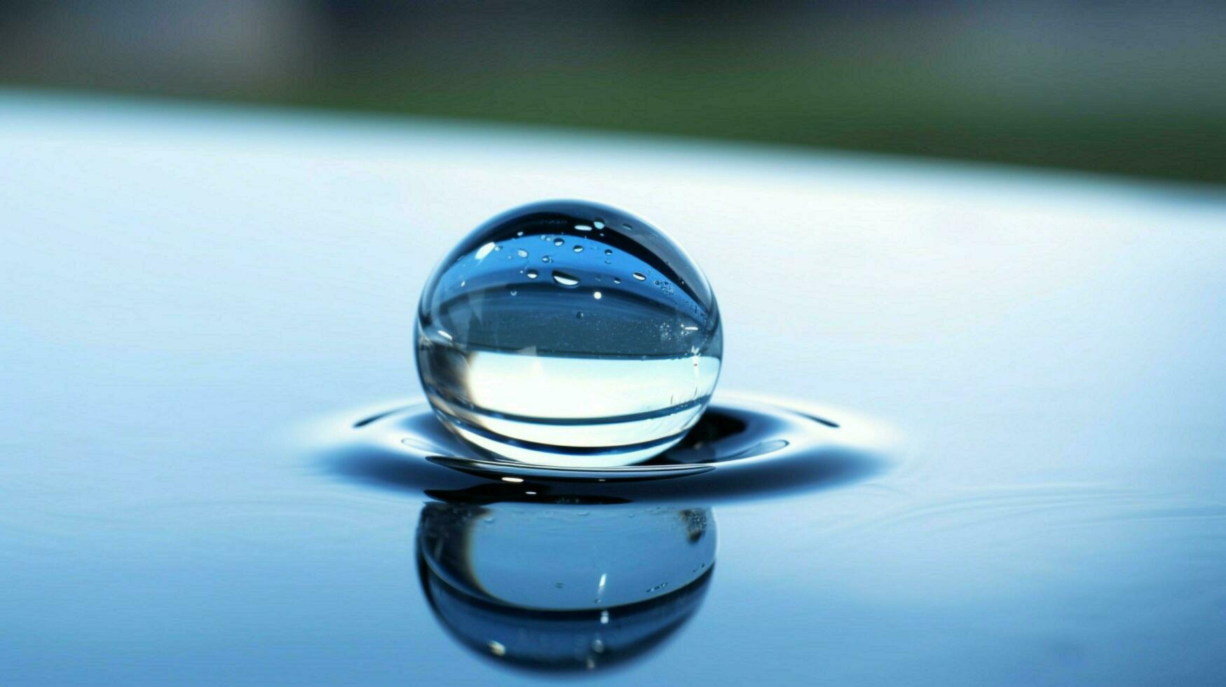 a water droplet with the water droplet on it photo