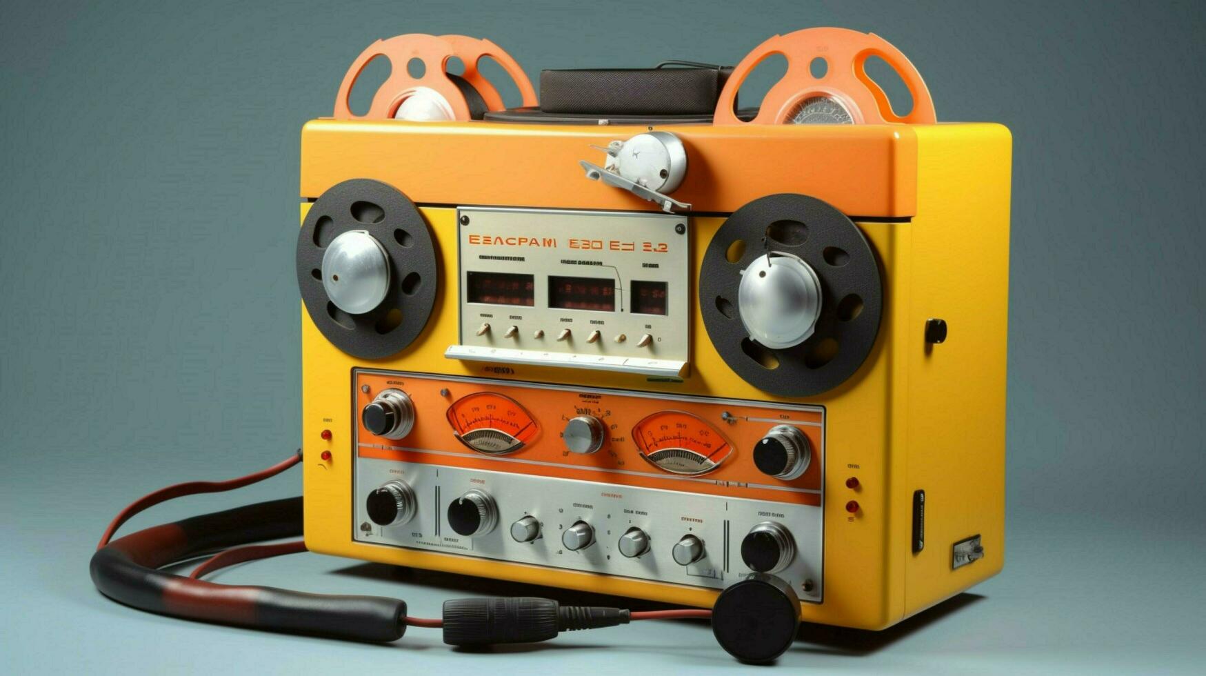 a yellow and orange do - one tape recorder with h photo