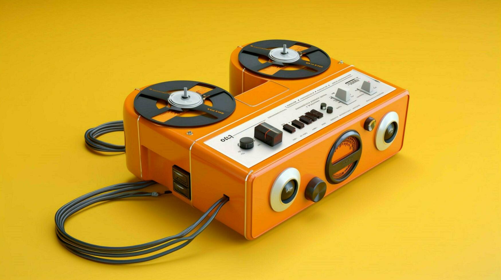 a yellow and orange do - one tape recorder with h photo