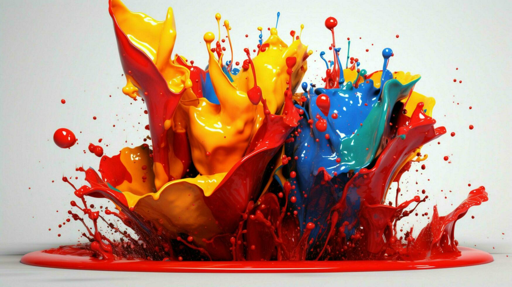 abstract art with colorful splash 3d photo