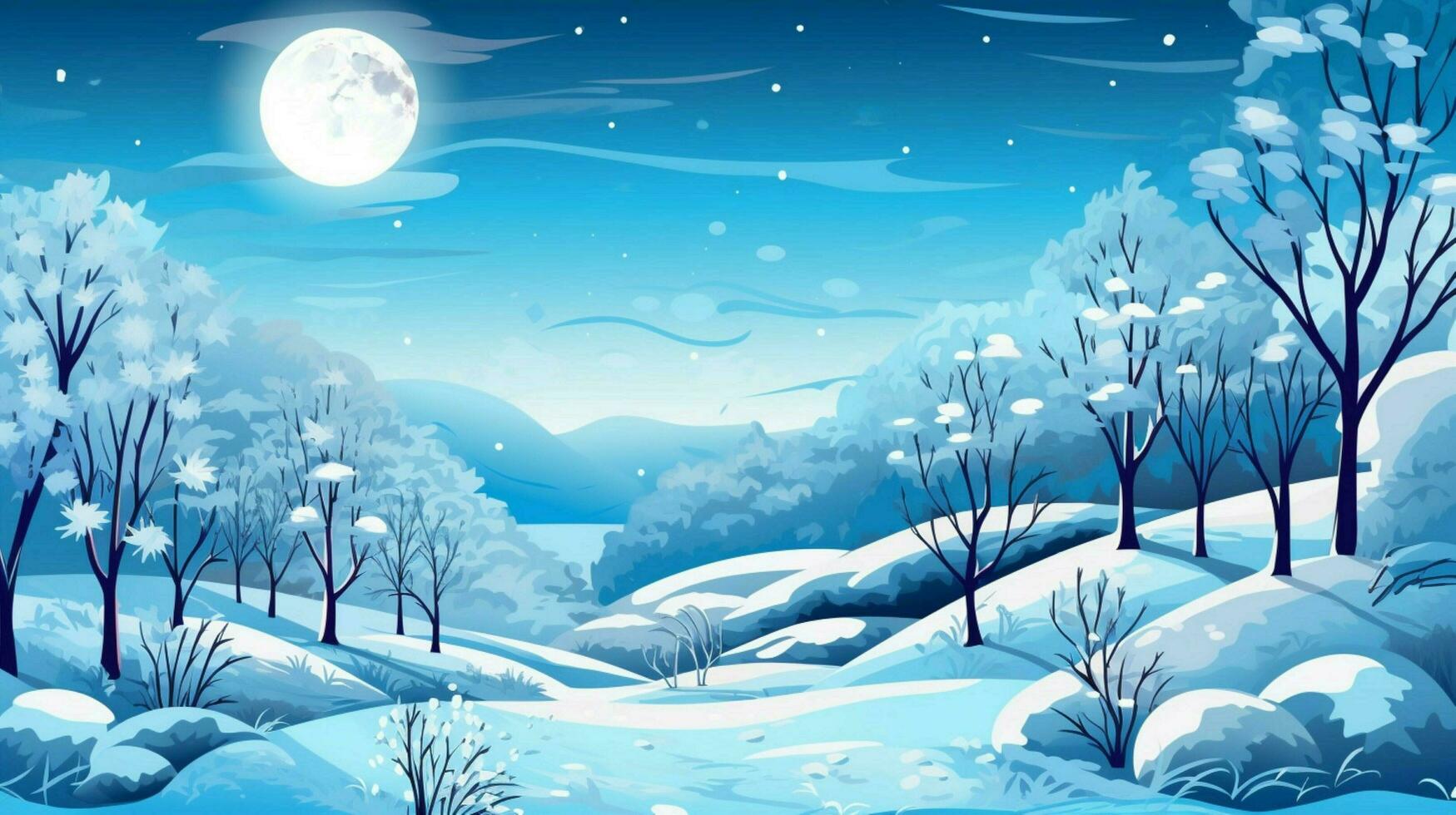 blue winter natural background illustration ai ge photo