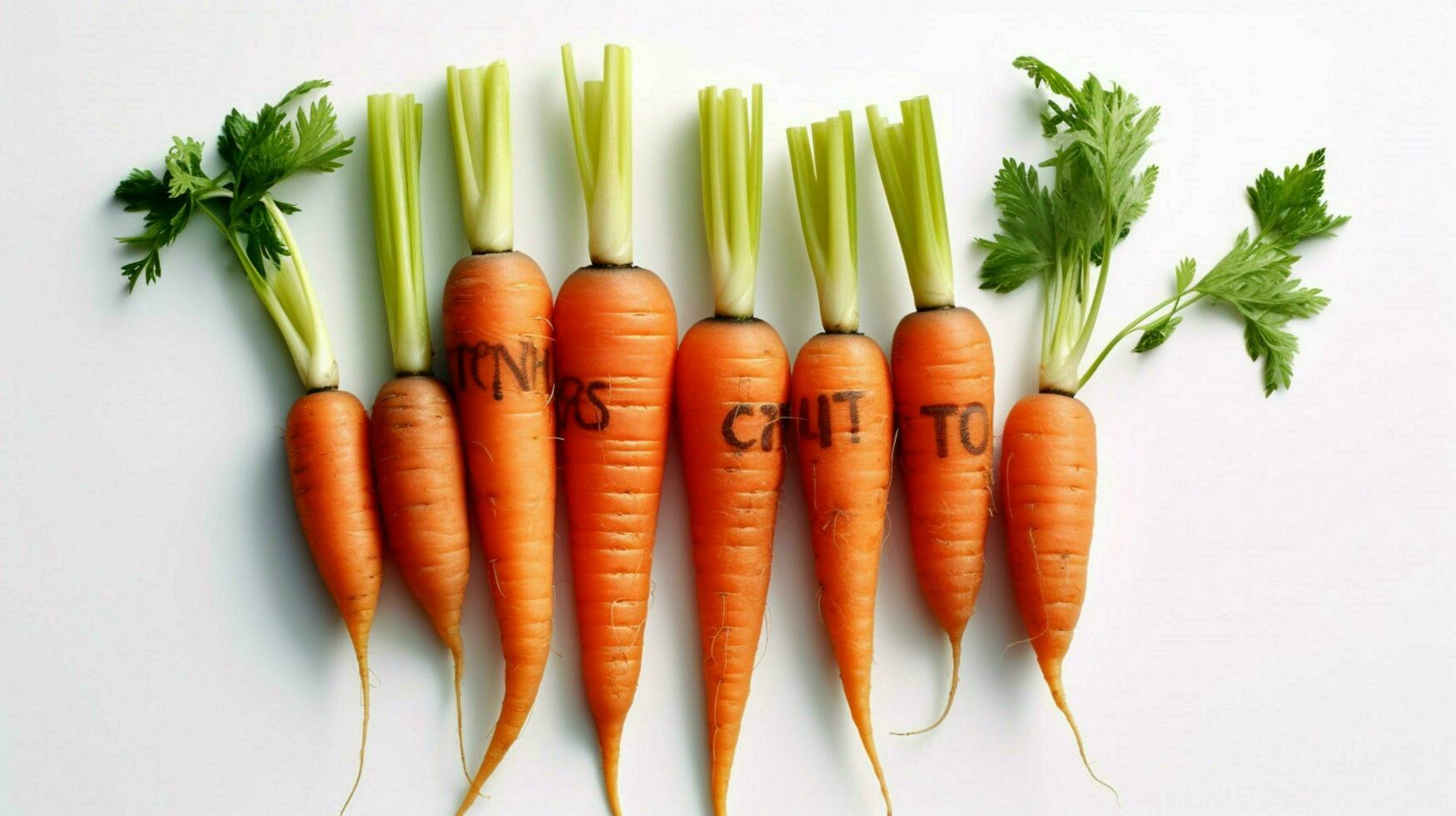 carrots on a white background with the word carro photo